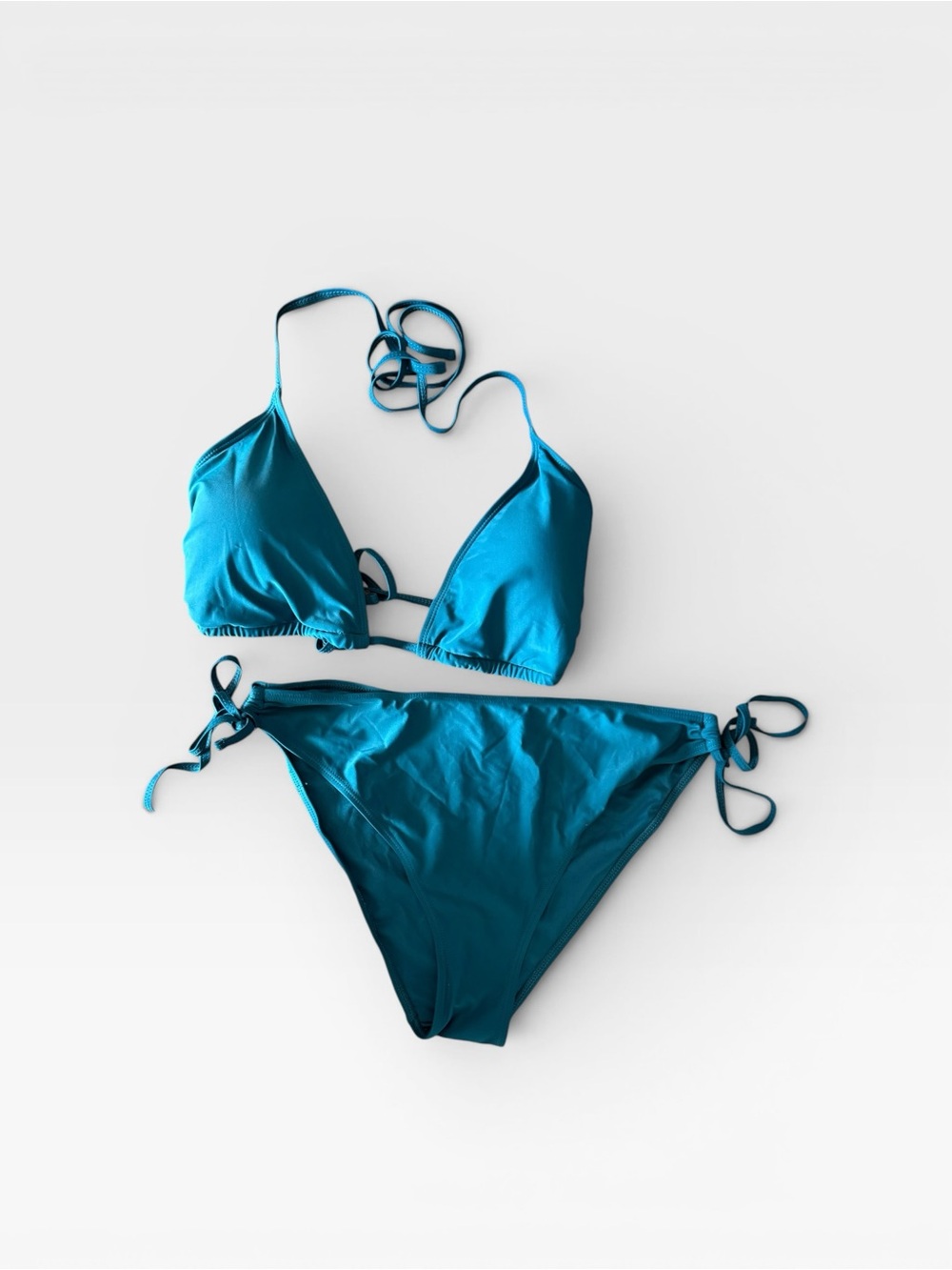 Triangle String Bikini Set in Teal